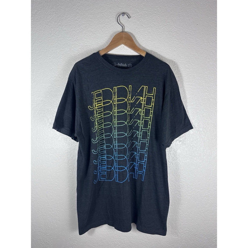 Jedidiah Graphic T Shirt Mens XL Black Gradient Logo Streetwear Tee